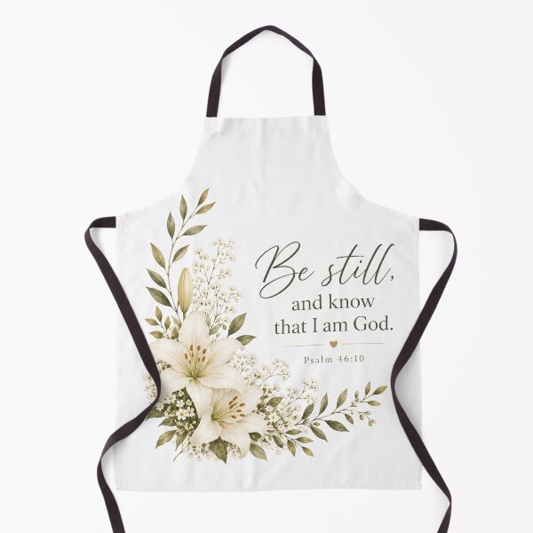 Item preview, Be Still and Know That I Am God Bible Verse Floral Christian Wall Art designed and sold by MissDJLI.