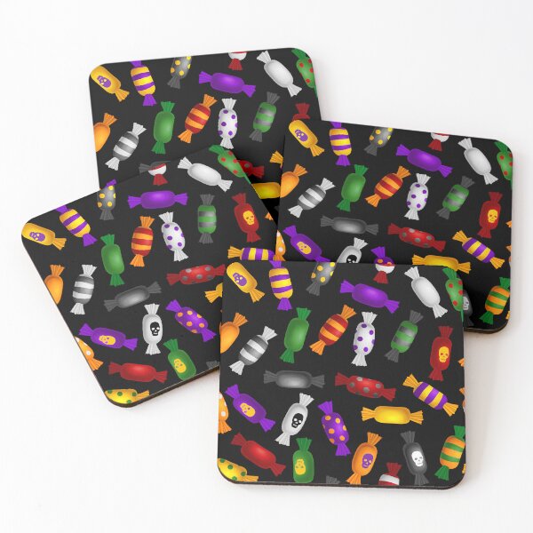 Item preview, Halloween Trick-Or-Treat Candy Pattern On Black designed and sold by DEC02.