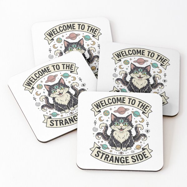 Item preview, Welcome to the Strange Side | Mystical Three-Eyed Cat Witchcore Gothic Halloween Design designed and sold by Anastasiia Yurevych.