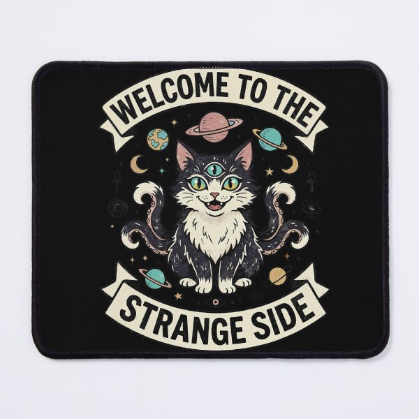 Item preview, Welcome to the Strange Side | Mystical Three-Eyed Cat Witchcore Gothic Halloween Design designed and sold by Anastasiia Yurevych.