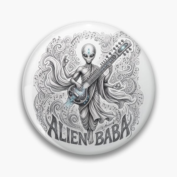 Item preview, Alien Baba Charcoal Sage Sticker designed and sold by krazzyremo.
