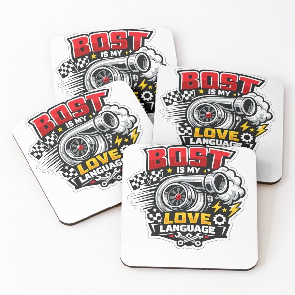 Item preview, Boost Is My Love Language – Turbocharger Racing Sticker | JDM Car Enthusiast Flat Vector Decal designed and sold by StickerBloom-4U.