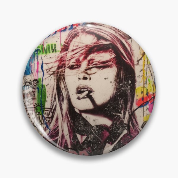 Item preview, Brigitte Bardot Graffiti Street Art Smoking Portrait designed and sold by Vicky021.