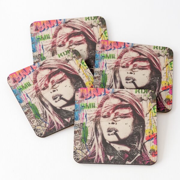 Item preview, Brigitte Bardot Graffiti Street Art Smoking Portrait designed and sold by Vicky021.