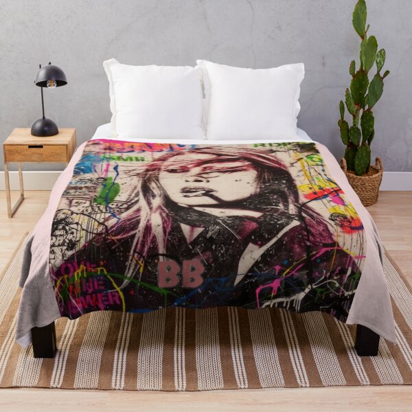 Item preview, Brigitte Bardot Graffiti Street Art Smoking Portrait designed and sold by Vicky021.