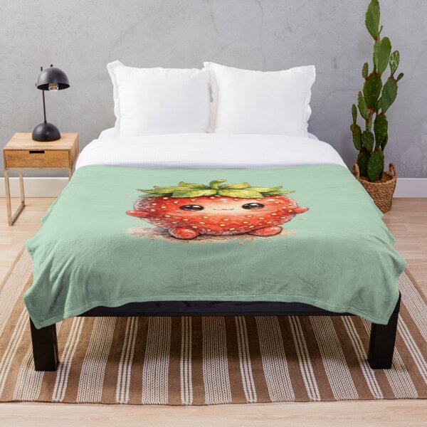 Item preview, Cute Kawaii Strawberry Watercolor Illustration – Adorable Strawberry Character with Rosy Cheeks designed and sold by MagicMakerPh.