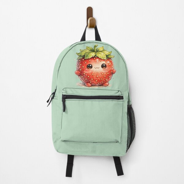 Item preview, Cute Kawaii Strawberry Watercolor Illustration – Adorable Strawberry Character with Rosy Cheeks designed and sold by MagicMakerPh.
