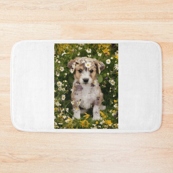 Item preview, Puppy in Flower Field designed and sold by danyelprojects.