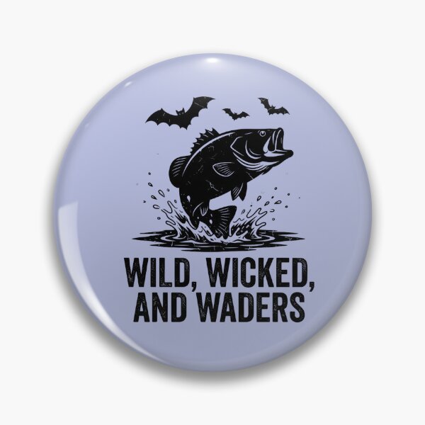 Artikelvorschau, Wild Wicked und Waders Halloween Bass Fishing T-Shirt entworfen und verkauft von Raw Tigers.