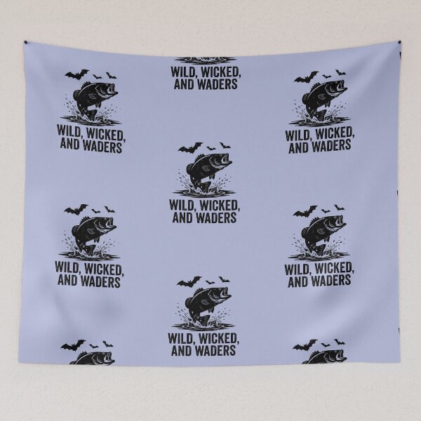 Item preview, Wild Wicked and Waders Halloween Bass Fishing T-Shirt designed and sold by Raw Tigers.