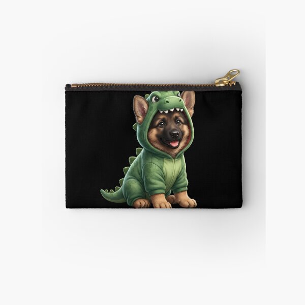 Item preview, Cute German Shepherd Puppy in Dinosaur Costume Illustration designed and sold by SilentFlower.