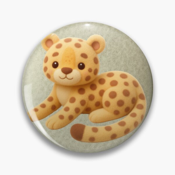 Item preview, Soft Plush Look Cute Leopard in Yellow Gold Frame designed and sold by TeeGeeTees.