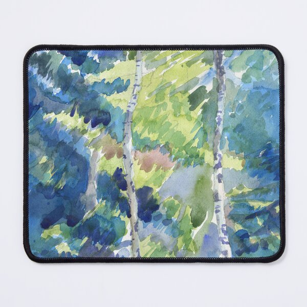 Item preview, Watercolor Birch Forest Scene designed and sold by ImogenDavisArt.