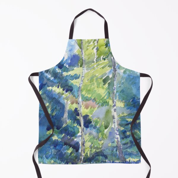 Item preview, Watercolor Birch Forest Scene designed and sold by ImogenDavisArt.