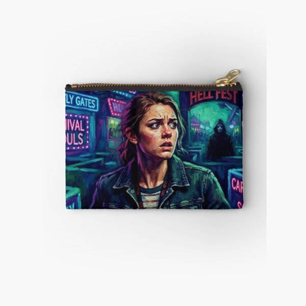 Item preview, Hell Fest A Night of Screams Retro Slasher Horror Theme Park Tribute Art Poster designed and sold by Art's Diner.