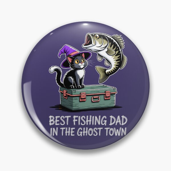 Item preview, Best Fishing Dad in the Ghost Town Halloween Bass Fishing Shirt designed and sold by Raw Tigers.