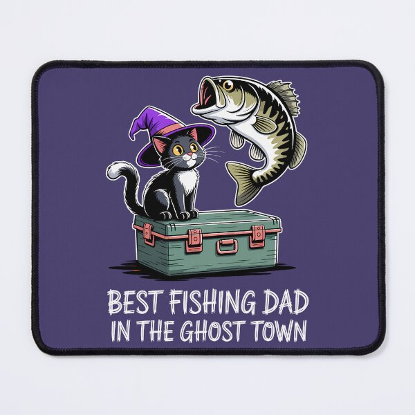 Item preview, Best Fishing Dad in the Ghost Town Halloween Bass Fishing Shirt designed and sold by Raw Tigers.