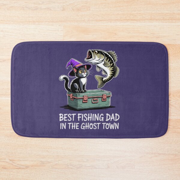 Item preview, Best Fishing Dad in the Ghost Town Halloween Bass Fishing Shirt designed and sold by Raw Tigers.