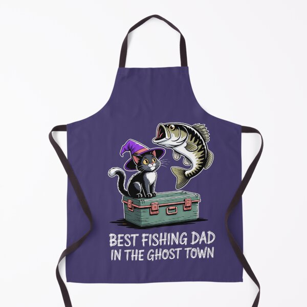 Item preview, Best Fishing Dad in the Ghost Town Halloween Bass Fishing Shirt designed and sold by Raw Tigers.