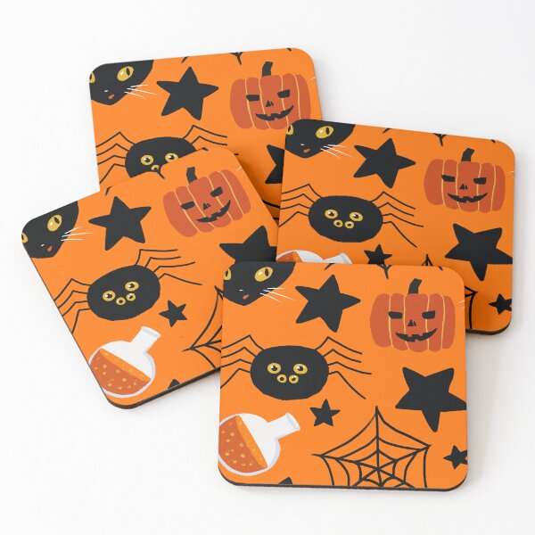Item preview, Fun Halloween Jack-O-Lantern, Spider And Cat Pattern designed and sold by DEC02.