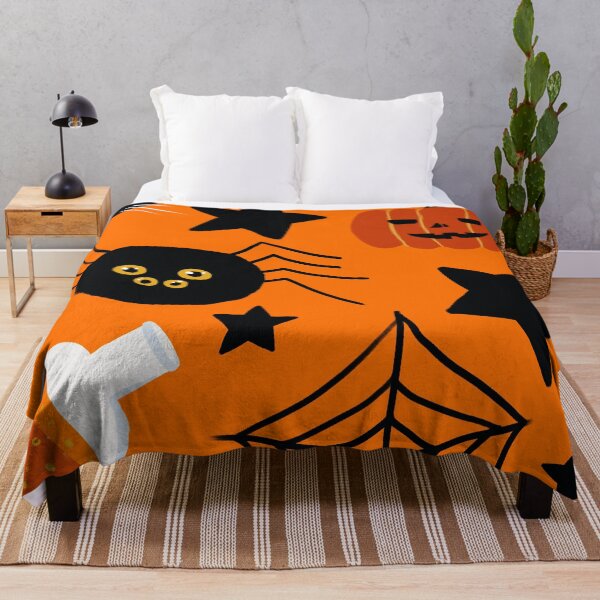 Item preview, Fun Halloween Jack-O-Lantern, Spider And Cat Pattern designed and sold by DEC02.