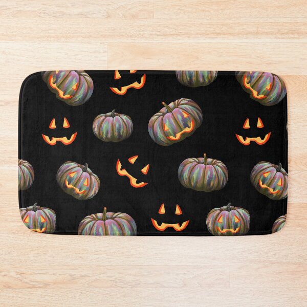 Item preview, Halloween Jack-O-Lantern Pumpkin Pattern On Black designed and sold by DEC02.