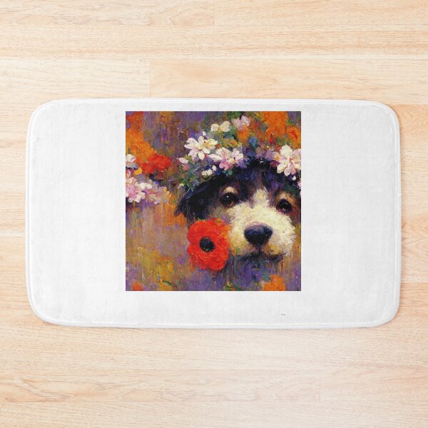 Item preview, Flower Dog Impressionist Art designed and sold by danyelprojects.