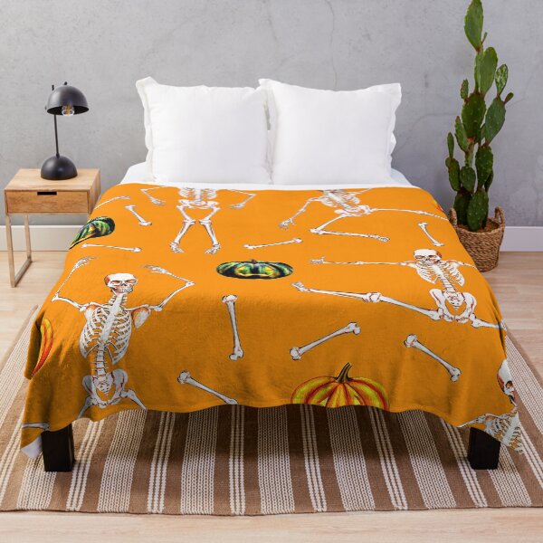 Item preview, Halloween Jack-O-Lantern Pumpkins And Skeletons Pattern designed and sold by DEC02.