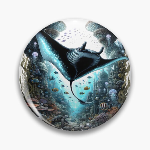 Item preview, Ancient Giant Manta Spirit designed and sold by Neural-canvas.