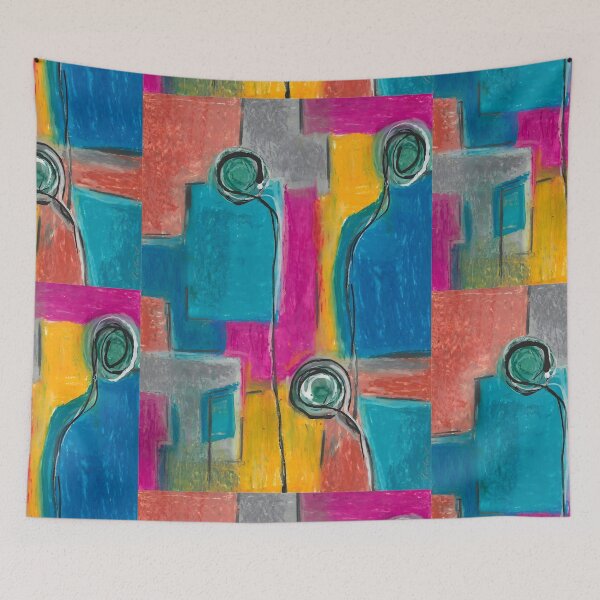 Item preview, The Civil Conversation – Colour‑Rich Abstract Art on Connection & Communication designed and sold by ShonaCallumArt.