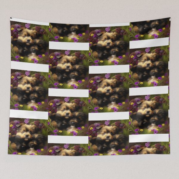 Item preview, Puppies and Flowers Love Art designed and sold by danyelprojects.