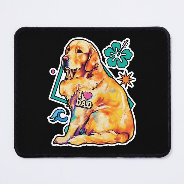 Item preview, Golden Retriever I Love Dad Pet Art Graphic designed and sold by GiaoCalonas.