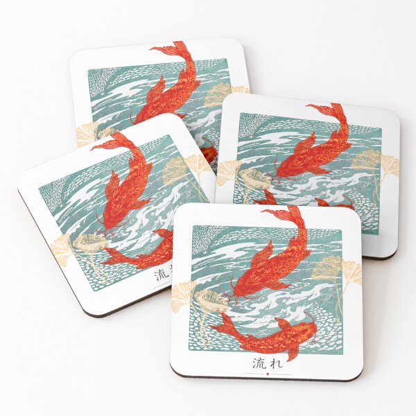 Item preview, The Red Koi - Traditional Japanese Ukiyo-e Style designed and sold by SilkNSoulCo.