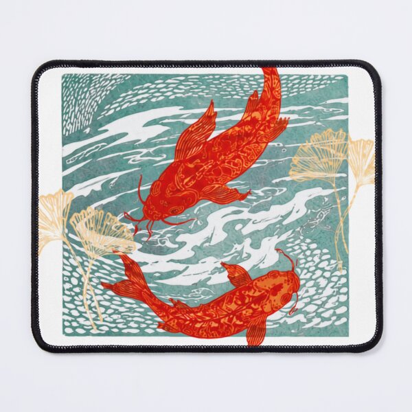 Item preview, The Red Koi - Traditional Japanese Ukiyo-e Style designed and sold by SilkNSoulCo.