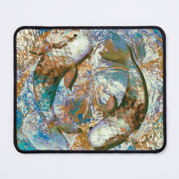 Item preview, Zen Turquoise and Gold Koi Fish Pond designed and sold by Karin Taylor.