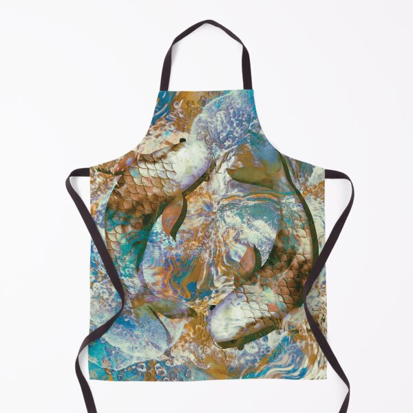 Item preview, Zen Turquoise and Gold Koi Fish Pond designed and sold by Karin Taylor.
