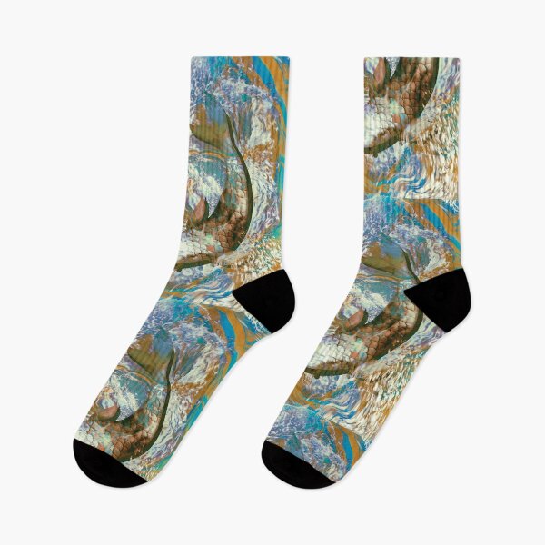 Item preview, Zen Turquoise and Gold Koi Fish Pond designed and sold by Karin Taylor.