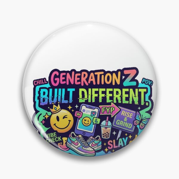 Item preview, Gen Z Built Different Aesthetic Y2K Pop Culture Sticker designed and sold by Trendykunnu.