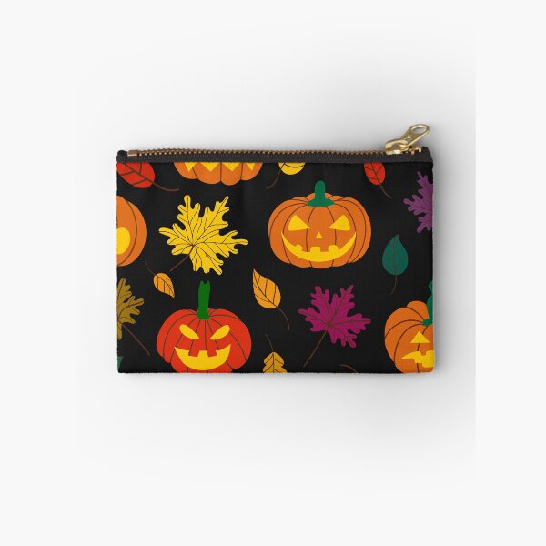 Item preview, Halloween Jack-O-Lantern Pumpkins Pattern And Fall Leaves designed and sold by DEC02.
