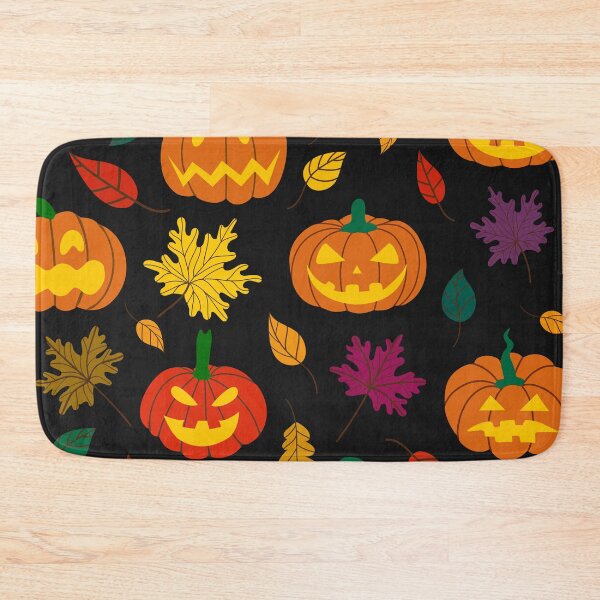 Item preview, Halloween Jack-O-Lantern Pumpkins Pattern And Fall Leaves designed and sold by DEC02.
