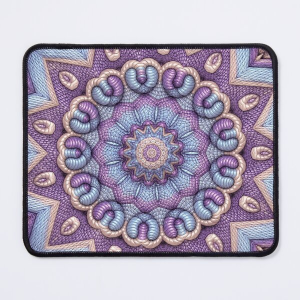 Item preview, Twelve-Point Serpent Mandala — Purple & Blue Kaleidoscope Sacred Geometry Art designed and sold by The Hand That Listens.