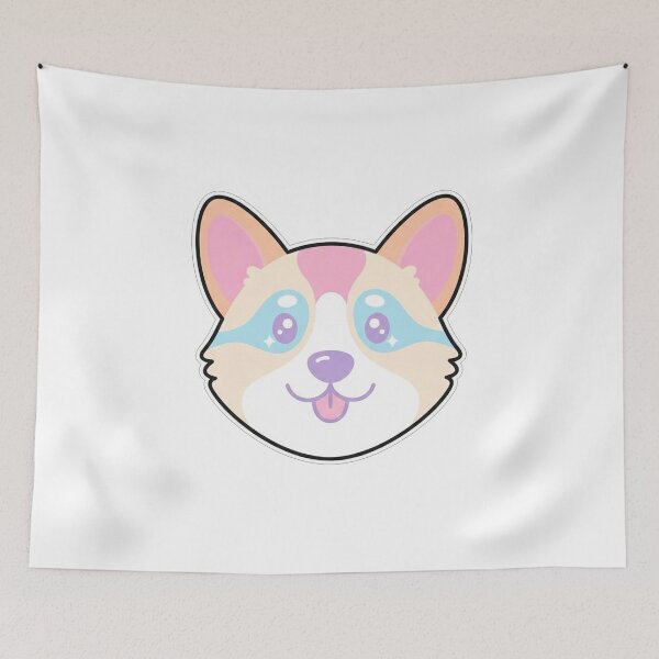 Item preview, Cute Pastel Corgi Puppy Face Illustration designed and sold by Owcomm.