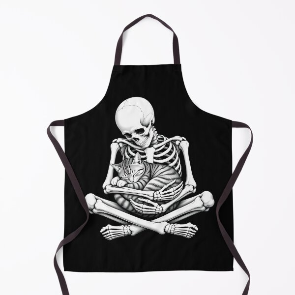 Item preview, Skeleton Cross-Legged Hugging Sleeping Tabby Cat designed and sold by Linework Studio.
