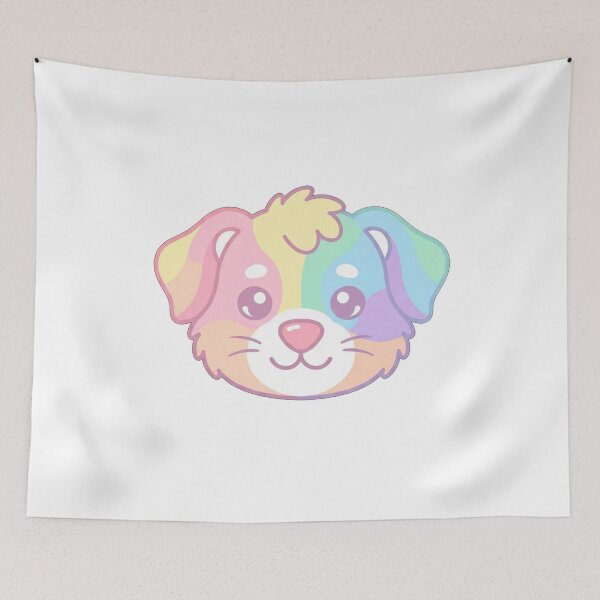 Item preview, Cute Pastel Rainbow Puppy Face Illustration designed and sold by Owcomm.
