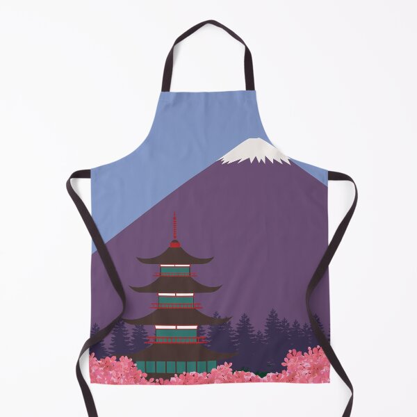 Item preview, Vintage Japan Poster with Mount Fuji and Cherry Blossoms designed and sold by RGB-crayon.