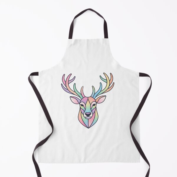 Item preview, Colorful Geometric Deer Head Portrait Illustration designed and sold by Owcomm.
