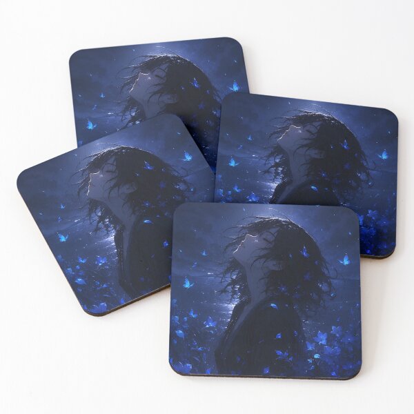 Item preview, Midnight Moonlight & Blue Butterflies  designed and sold by Jaideep Walia.