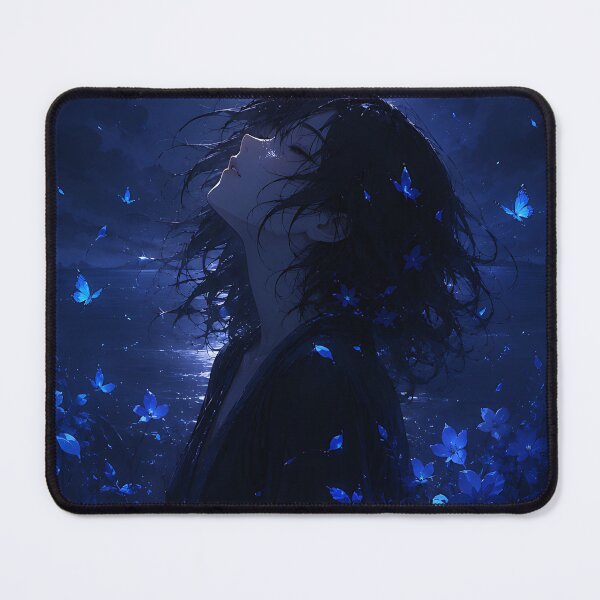 Item preview, Midnight Moonlight & Blue Butterflies  designed and sold by Jaideep Walia.