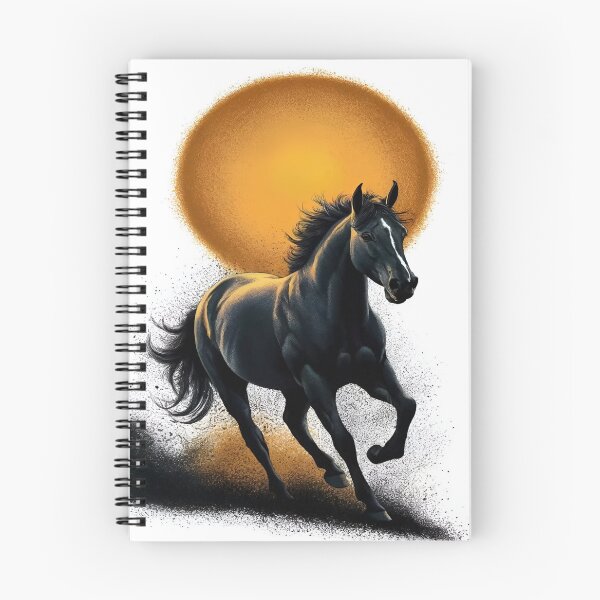Item preview, Silhouetted of a Majesty Stallion, A Powerful Horse Running Against the Rising Sun, A Stallion in Motion Beneath the Sun designed and sold by Matt_Smith.