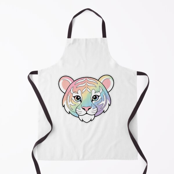 Item preview, Cute Pastel Rainbow Tiger Face Illustration designed and sold by Owcomm.